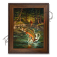 ’Backcountry Brookie’ Or ’Rise And Shine’ Jumping Brook Trout Canvas Art Print Copper Barrel