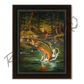 ’High Country Hatch’ Jumping Brook Trout Canvas Art Print - Midnight Oak - Canvas Print