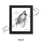 Howling Coyote Sketch Print Sketch Paper Print