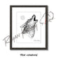 Howling Coyote Sketch Print Sketch Paper Print