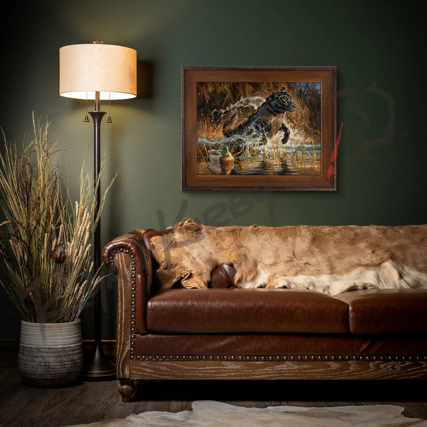 ’Into The Limelight’ Black Labrador Retriever Canvas Art Print