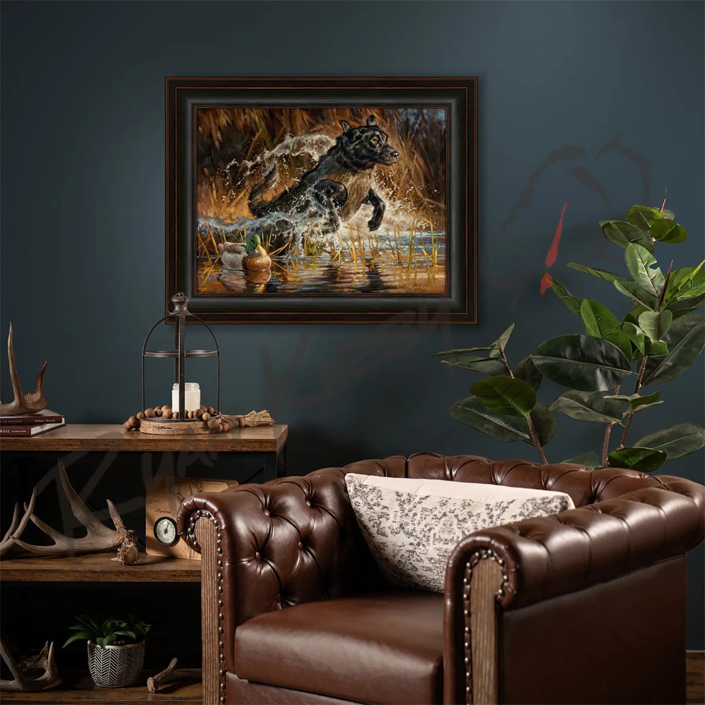 ’Into The Limelight’ Black Labrador Retriever Canvas Art Print - Canvas Print