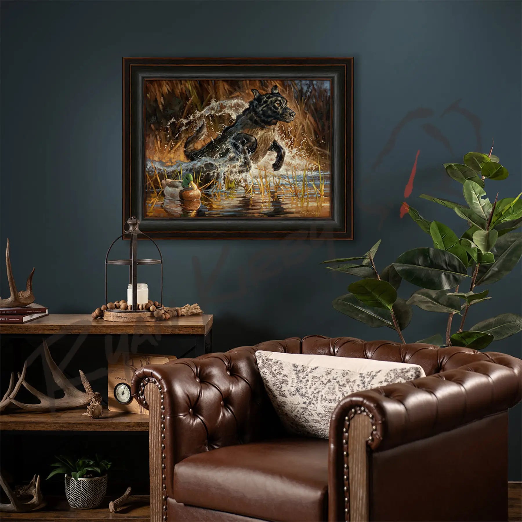 ’Into The Limelight’ Black Labrador Retriever Canvas Art Print - Canvas Print