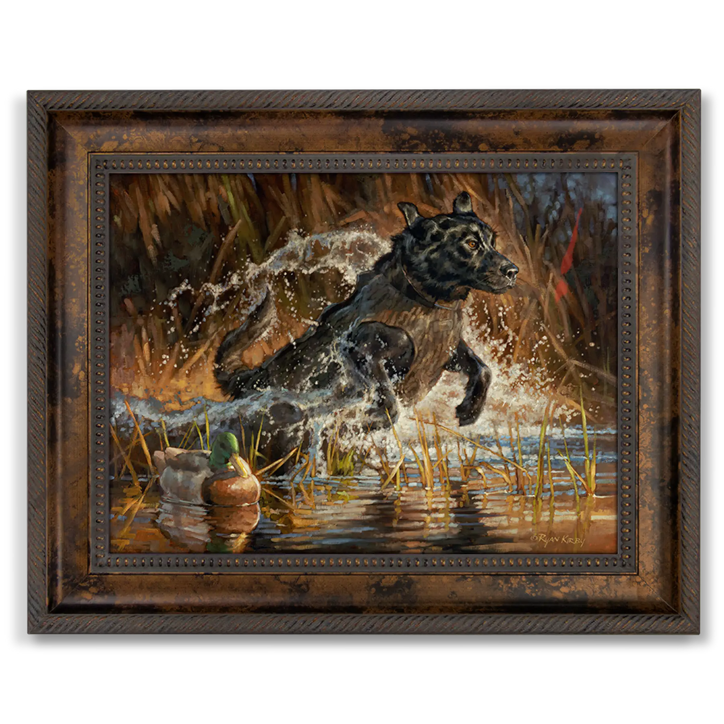 ’Into The Limelight’ Labrador Canvas Art Print Classic Bronze