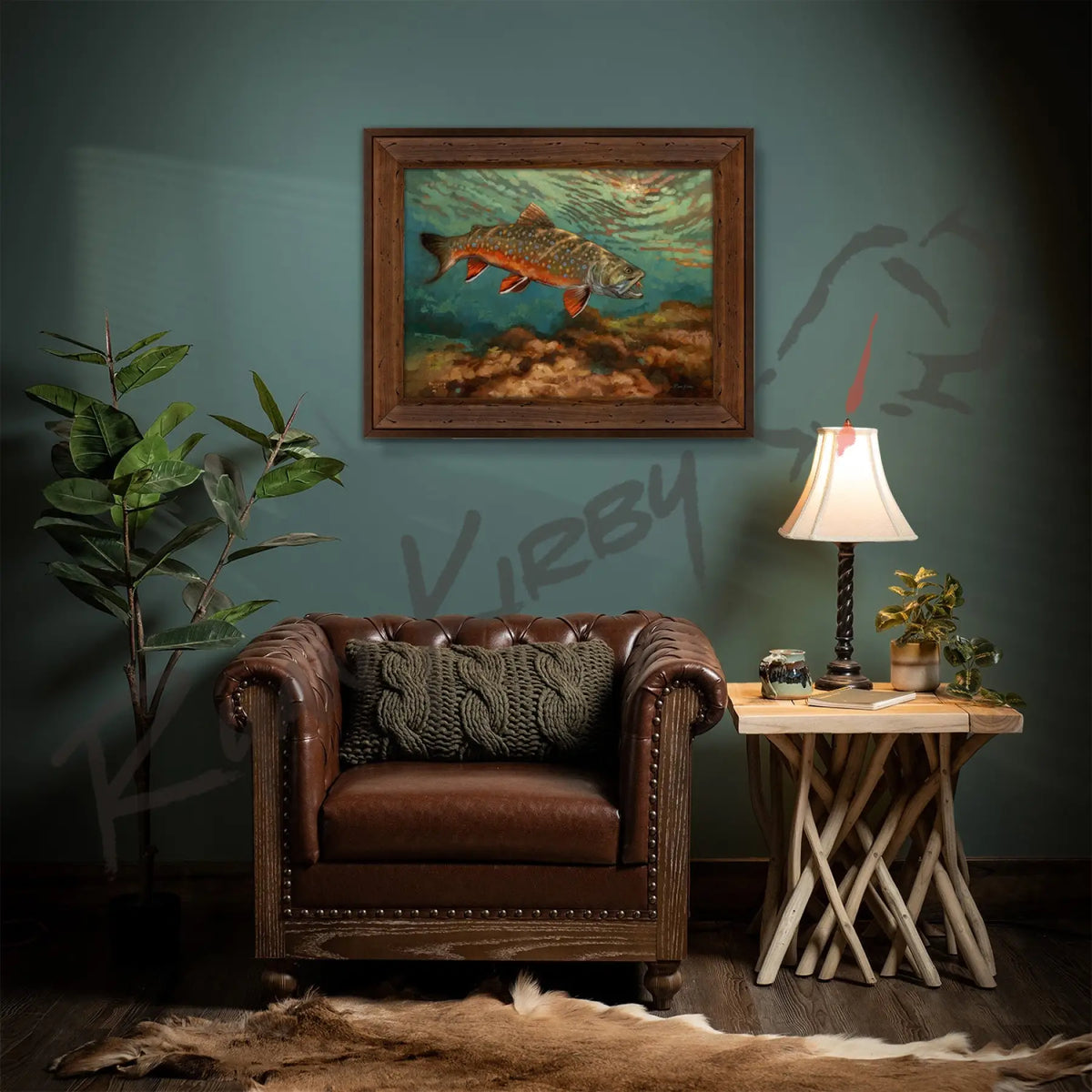 ’Moment of Beauty’ Brook Trout Canvas Art Print - Canvas Print