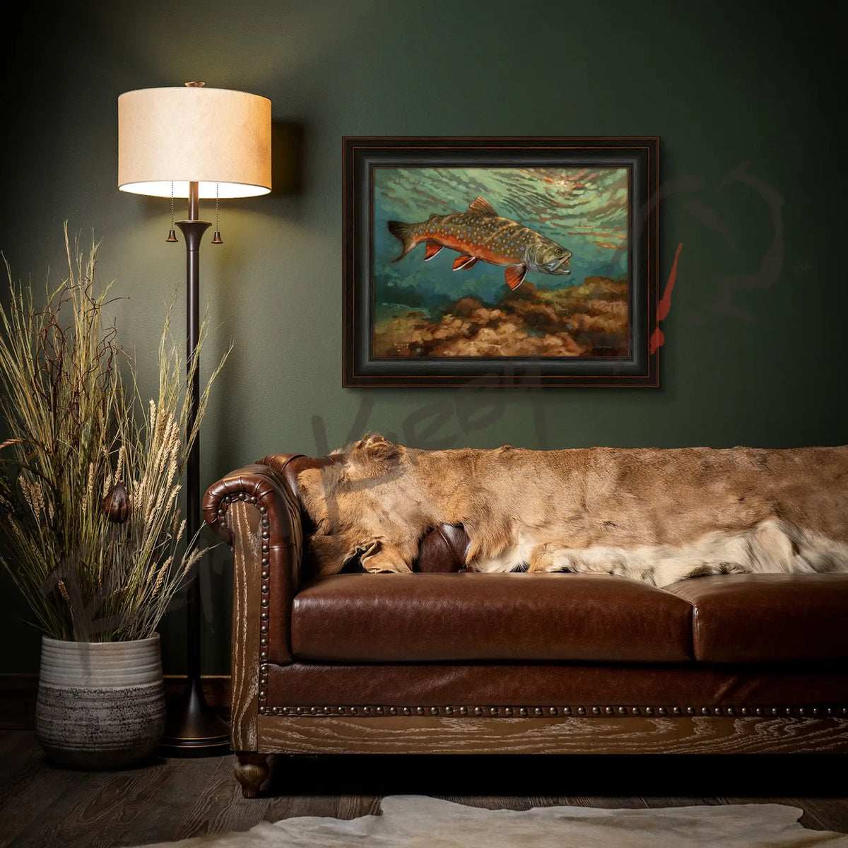 ’Moment of Beauty’ Brook Trout Canvas Art Print - Canvas Print