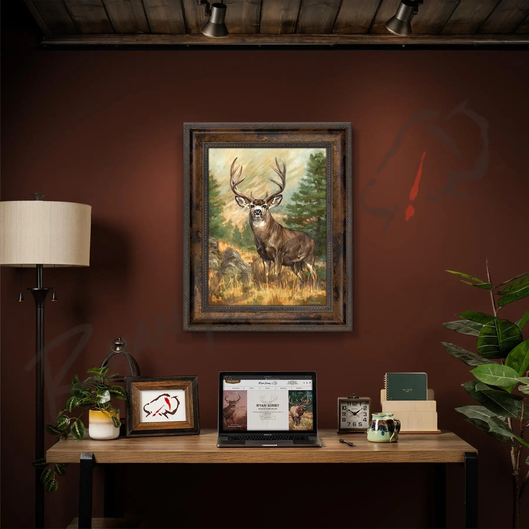 ’Ponderosa Ghost’ Mule Deer Canvas Art Print