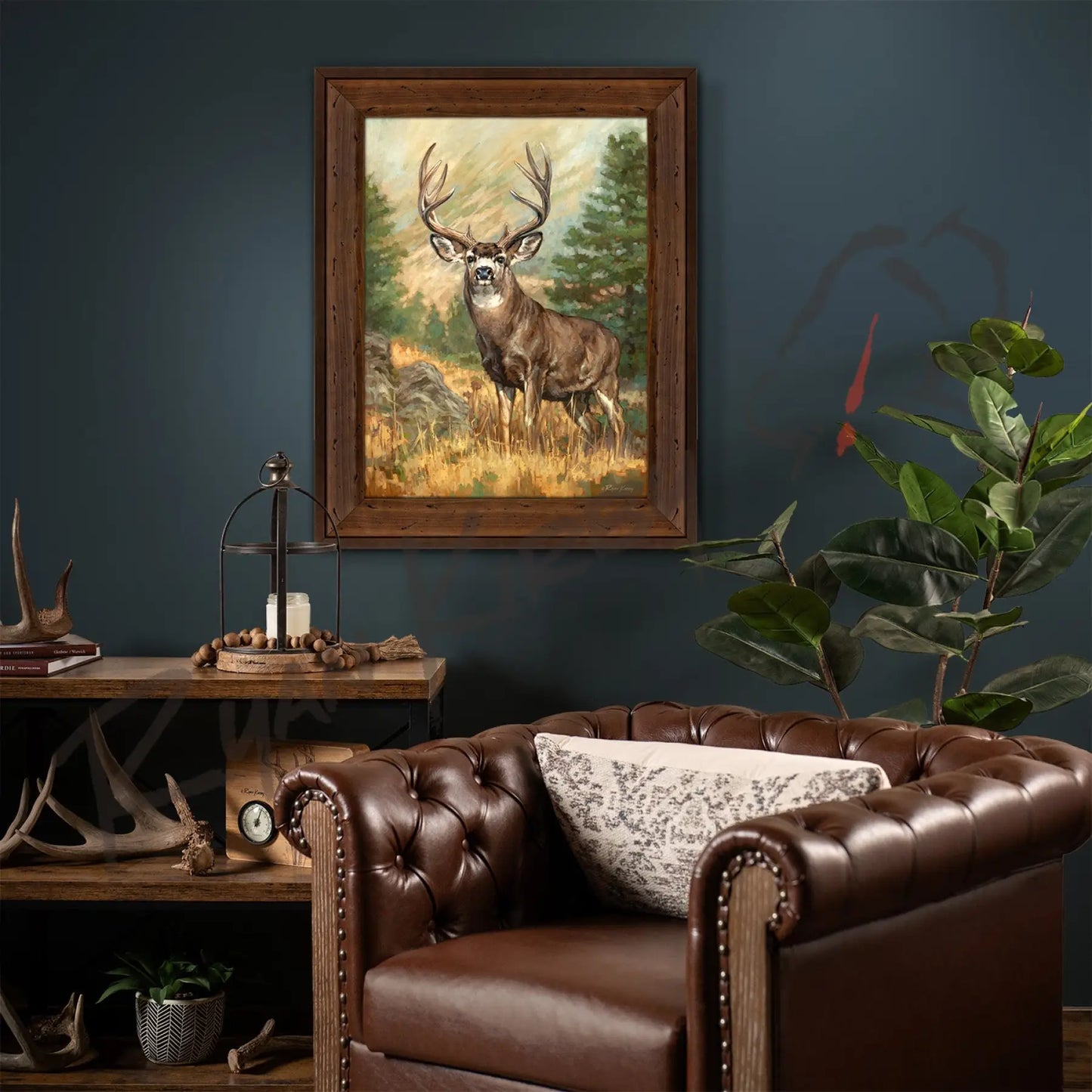 ’Ponderosa Ghost’ Mule Deer Canvas Art Print