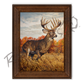 ’Running And Gunning’ White-Tailed Deer Canvas Art Print Reclaimed Chestnut