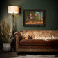 ’Seven Out’ Flushing Bobwhite Quail Canvas Art Print - Canvas Print