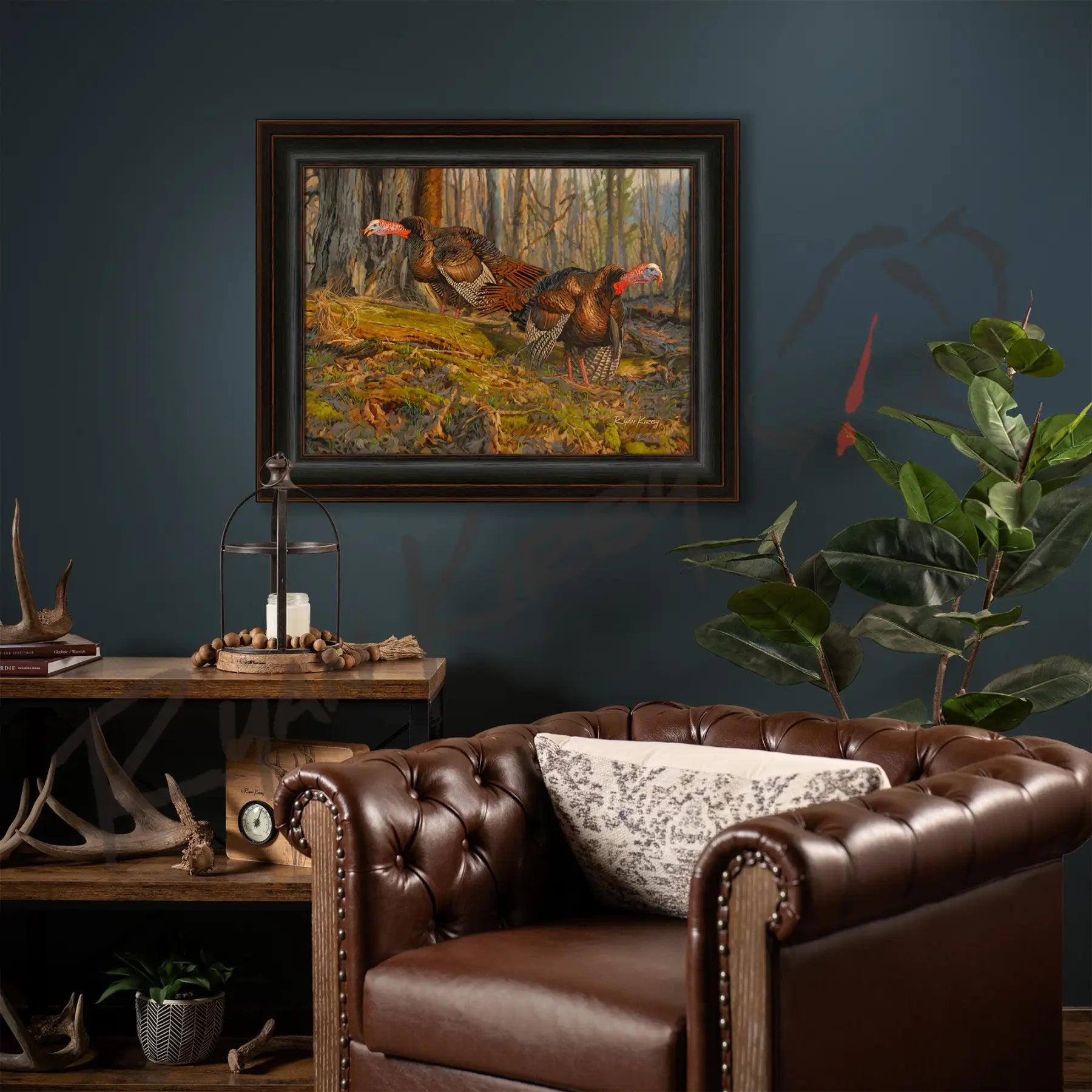 ’Sons of Thunder’ Wild Turkey Canvas Art Print - Canvas Print