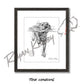 Swimming Labrador Retriever Sketch Print Sketch Paper Print