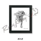 Swimming Labrador Retriever Sketch Print Sketch Paper Print