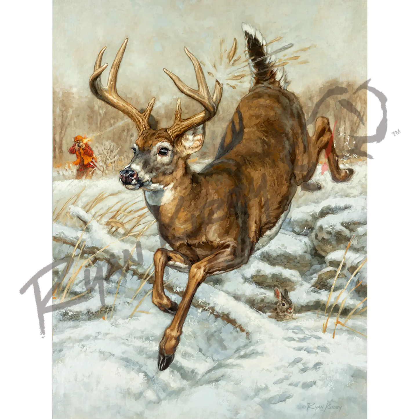 ’New Field & Stream Fall Cover ’White-Tail Buck Deer Canvas Art Print Unframed Rolled