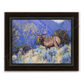 ’The Defender’ Bull Elk Canvas Art Print - Midnight Oak - Canvas Print