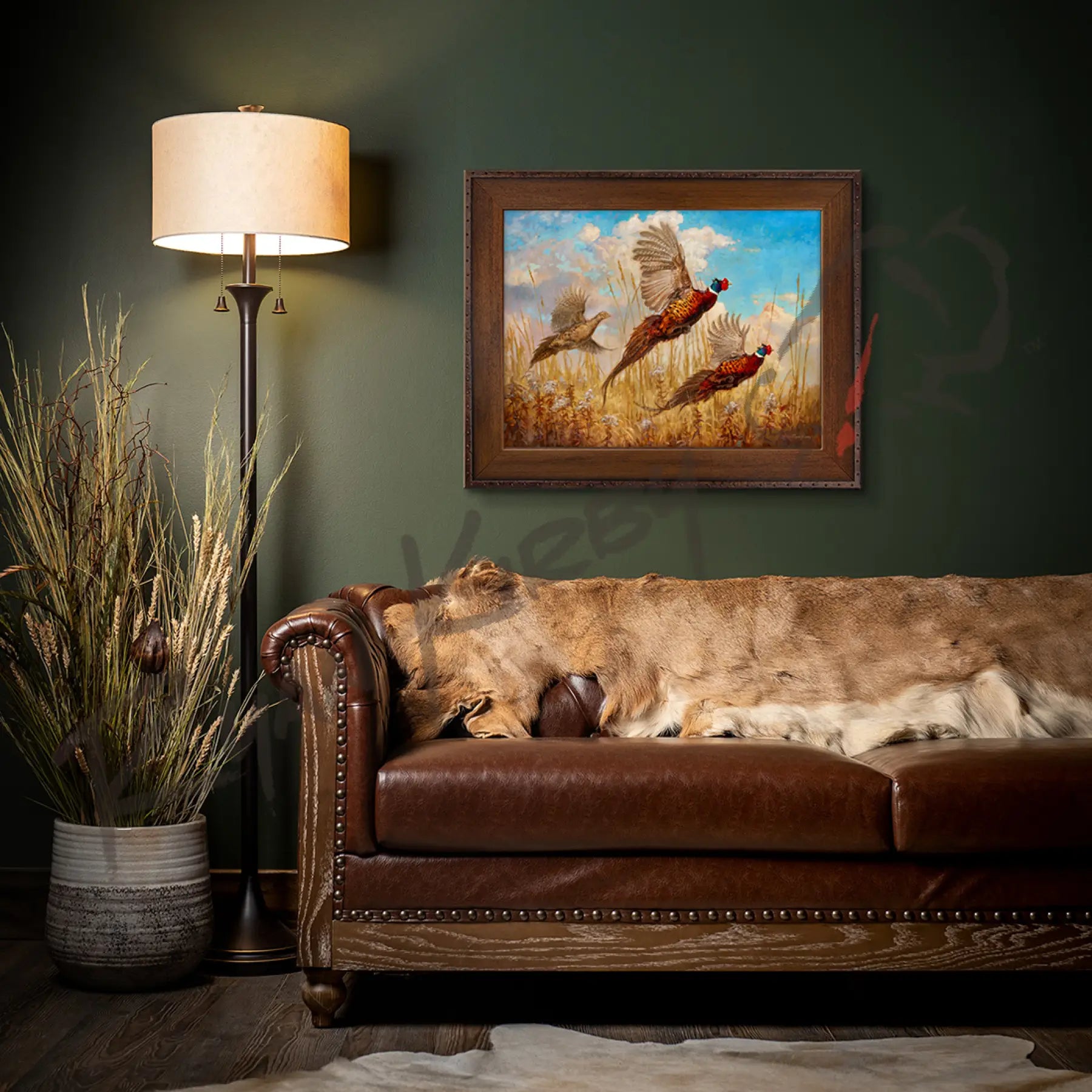’The Departure’ Pheasant Canvas Art Print Canvas Print