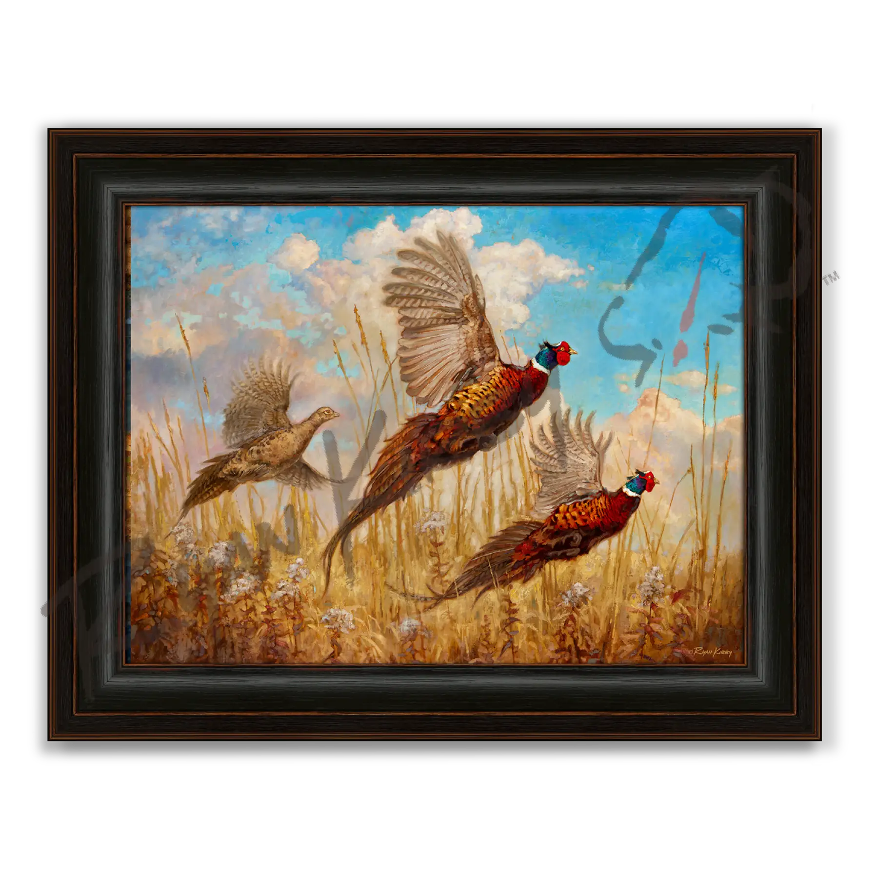 ’The Departure’ Pheasant Canvas Art Print - Midnight Oak - Canvas Print