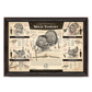 ’The Grand Slam Subspecies Of The North American Wild Turkey’ Paper Art Print Reclaimed Walnut