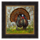 ’The Showman’ Original Oil Painting of Gobbling Wild Turkeys - Original Oil Painting