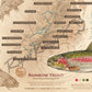 ’Trout Species of the Appalachian Mountains’ Fly Fishing Art Poster - Poster