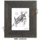 White-tailed Buck Jumping Fence Sketch Print Sketch Paper Print