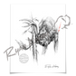 White-Tailed Buck Rub Sketch Print